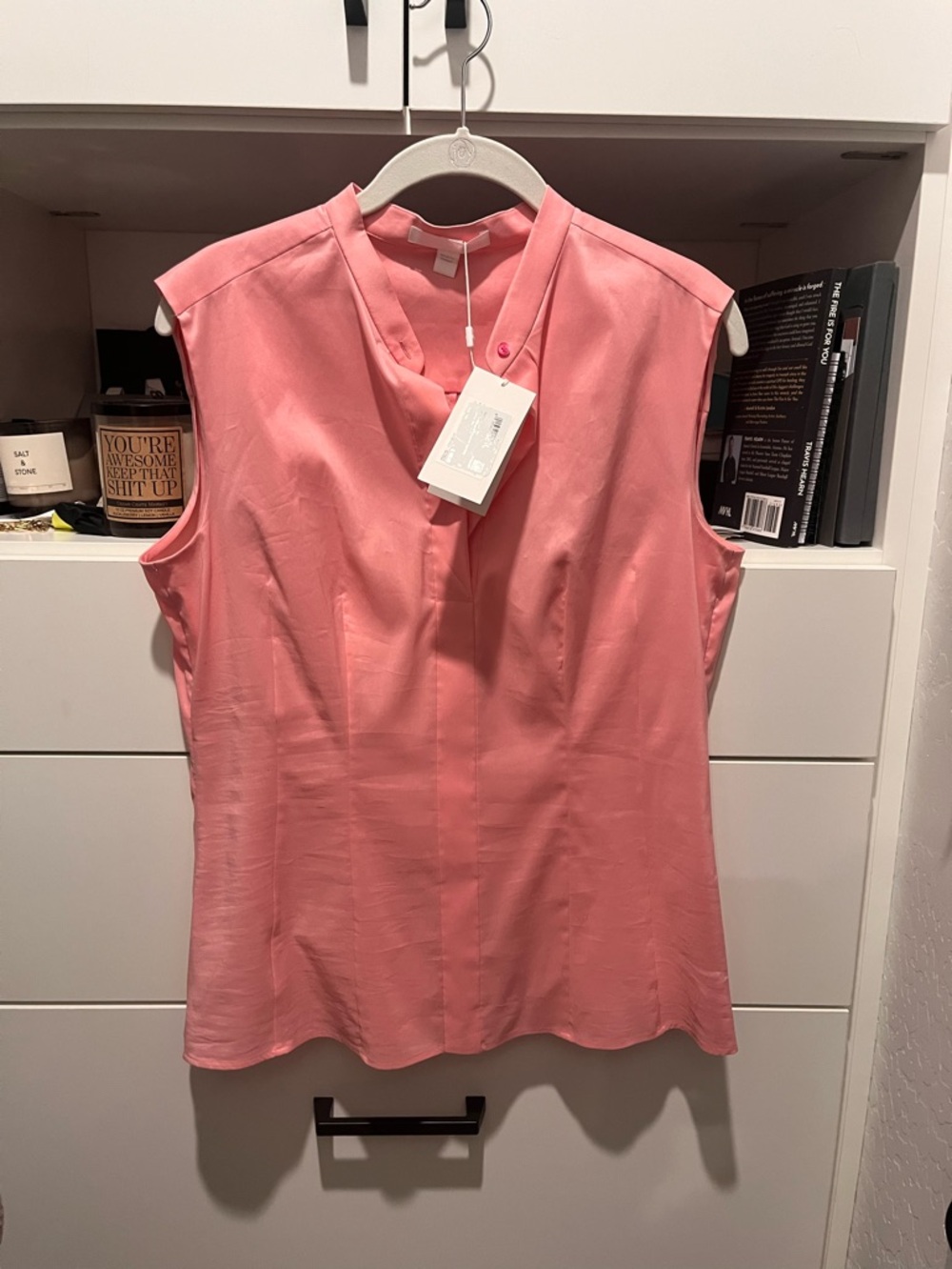 Hugo Boss Coral Pink blouse NWT